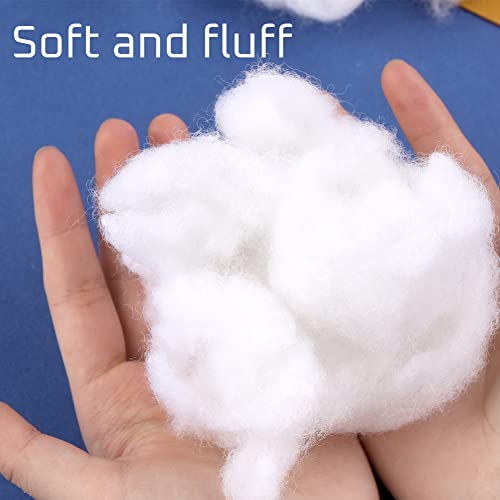 ZMAAGG 400g Premium Fiber Fill, White Polyester Fiber, Recycled