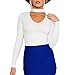 Antopmen Women's One-Piece Sexy V Neck Shirt Tops Body Suits Leotard