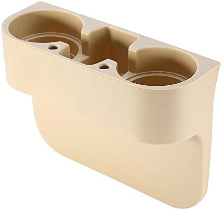 Uniqoutlet ® Car Seat Wedge Cup Holder,Car Cup Holder Adapter with Pen Hole Drink Bottle Mount Stand Storage Organizer Multi-Function Universal Car Accessories (Color May Vary-Beige Or Black) (Beige)
