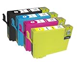 Generic Compatible Ink Cartridges Replacement for Epson T1261, T1262, T1263, T1264 (Black, Cyan, Magenta, Yellow, 4-Pack)