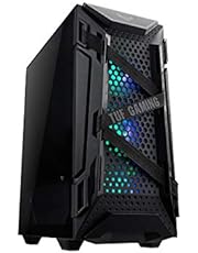 ASUS TUF Gaming GT301 Mid-Tower Compact Case for ATX Motherboards with Honeycomb Front Panel, 120mm Aura Addressable RBG Fans, Headphone Hanger, and 360mm Radiator Support, 2 x USB 3.2