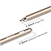 Active Stylus Pen, Wonghsin Digital Pen with Copper Tip and Conductive Fiber Tip Cap 2 in 1 for iPhone/iPad/Samsung and Most Android Capacitive Touch Screen Devices (Gold)
