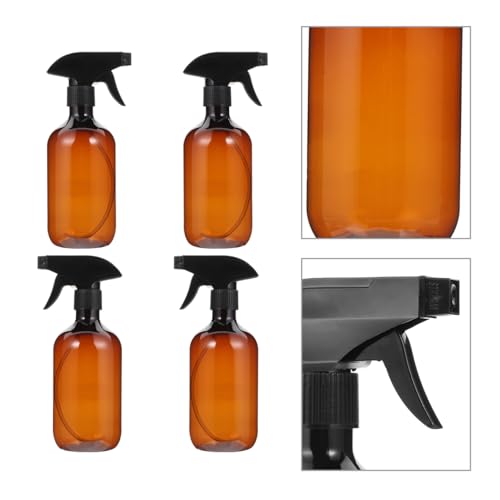 Baluue 4PCS 500ml PET Plastic Spray Bottles – Refillable Empty Transparent Water Spray Bottle for Hair, Cleaning, Garden, Beauty, Travel – Leak-Proof Container with Trigger Sprayer