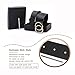 Gackoko Women Leather Belt for Dress & Jeans Fashion Soft Leather with Double O-Ring Buckle (L, BLACK)