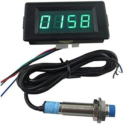 DIGITEN DC12V 4 Digital Green LED Counter Meter Plus Minus+Proximity Switch Sensor NPN