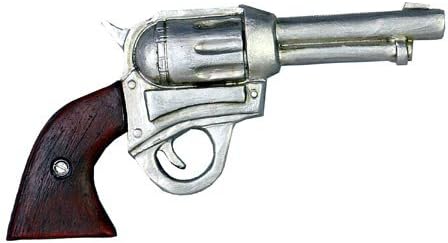 Western Cowboy Revolver Pistol Gun Figure Magnet, 3.5-inch, Set of 12, Wholesale Bulk Lot Pack