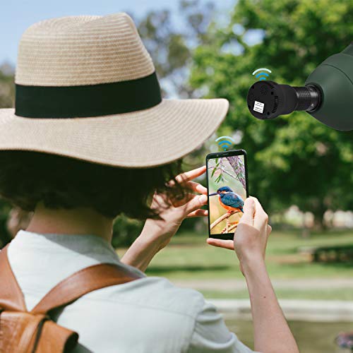 Emarth WiFi Spotting Scope Camera Update Version for Cell Phone Adapter Mount, Fits All Smartphone