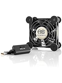 AC Infinity MULTIFAN S1, Quiet 80mm USB Fan for Receiver DVR Playstation Xbox Computer Cabinet Cooling
