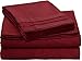 Clara Clark Bed Sheets, Premier 1800 Series 4 Piece Bed Sheet Set, Deep Pocket, Wrinkle, Fade, Stain Resistant, Luxury Soft Bedding Sheets & Pillowcases, Full, Burgundy Red