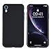 AINOPE Compatible iPhone XR Phone Case, Liquid Sillicone Case for iPhone 10r, Gel Rubber Full Body Protection Shockproof Cover Compatible iPhone XR 6.1 inch 2018 (Black) primary