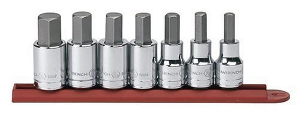 GearWrench 7 Pc. 1/2" Drive Hex Bit Socket Set, SAE - 80721