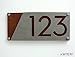 Modern House Numbers, Concrete with Marine Plywood - Contemporary Home Address - Sign Plaque - Door Number