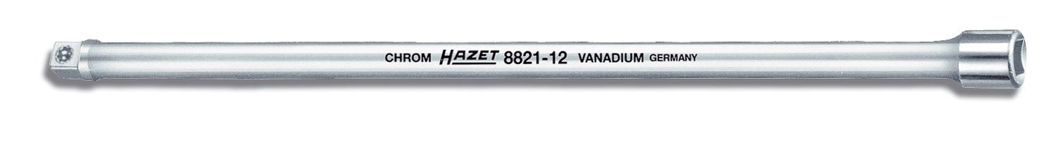 HAZET 8821-12 304 mm Polished Head Extension - Chrome-Plated