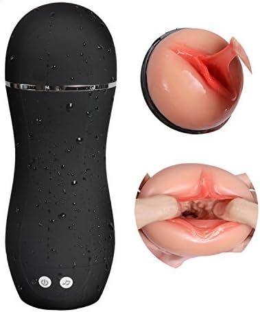 Anosmsh Electronic Male Masturbation Cup Vaginal Masturbator Toys 3D Silicone Silicone Soft and Tight Pocket Pussy Sleeve for Men Masturber with 10 Frequency Vibration Bullet and Sexy Moaning Feature