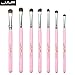 JAF 7-Piece Natural Hair Eye Makeup Brush Set, Pink