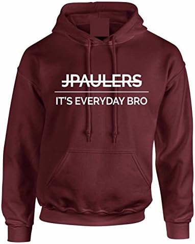 TAQ FASHIONJPAULERS It's Everyday BRO Hoodie Hood Youtuber Jake Paul Kids Teen Age Maroon