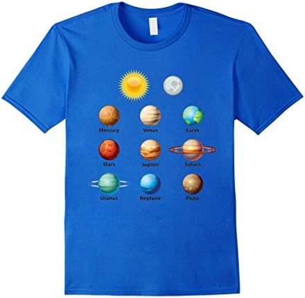 Men's Astronomy - Planets of the Solar System for Boys and Girls Small Royal Blue