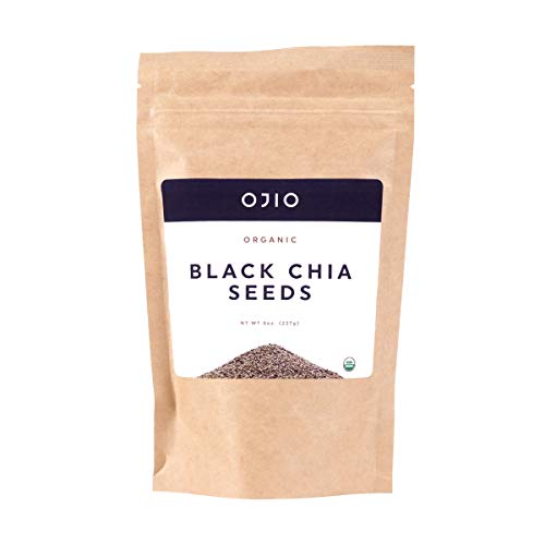 OJIO Organic Black Chia Seeds - 8 Ounce