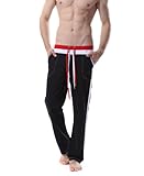 DESMIIT Men's Elastic Waist Casual Sport Pants with Pockets