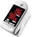 FaceLake White Pulse Oximeter, Lanyard, Carrying Case and Batteries Included