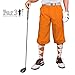 Golf Knickers Orange Microfiber (Plus Fours) for Men