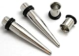 Zaya Body Jewelry Pair of 316l Steel Tapers and Tunnels Ear Stretching Kit Gauges Gauging Plugs Choose 1g 7/16 1/2 9/16 00g-14g