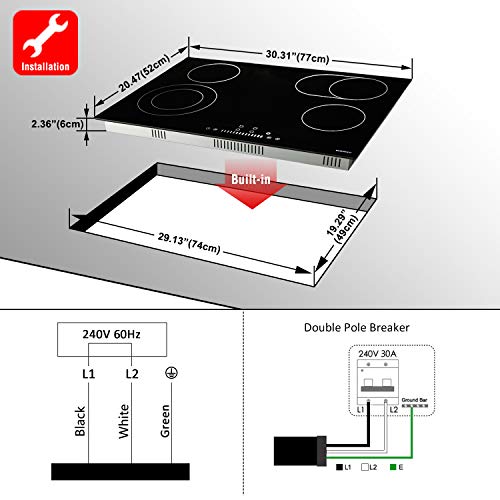 6 Electric+Cooktop+ECOTOUCH+Smoothtop+CRAH774B