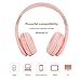 Kids Bluetooth Headphones Wireless/Wired On Ear Foldable Headphones for Kids Adults,Built-in Mic,FM,Micro SD/TF Card Slot,Stereo Sound for Pc Tablet Cell Phones Ipad Airplane School Use(Pink)thumb 3