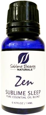 Zen SUBLIME SLEEP Essential Oil Blend, 14 ml. Aromatherapy Blend for Inhaling or Topical Use to Help Sleep.