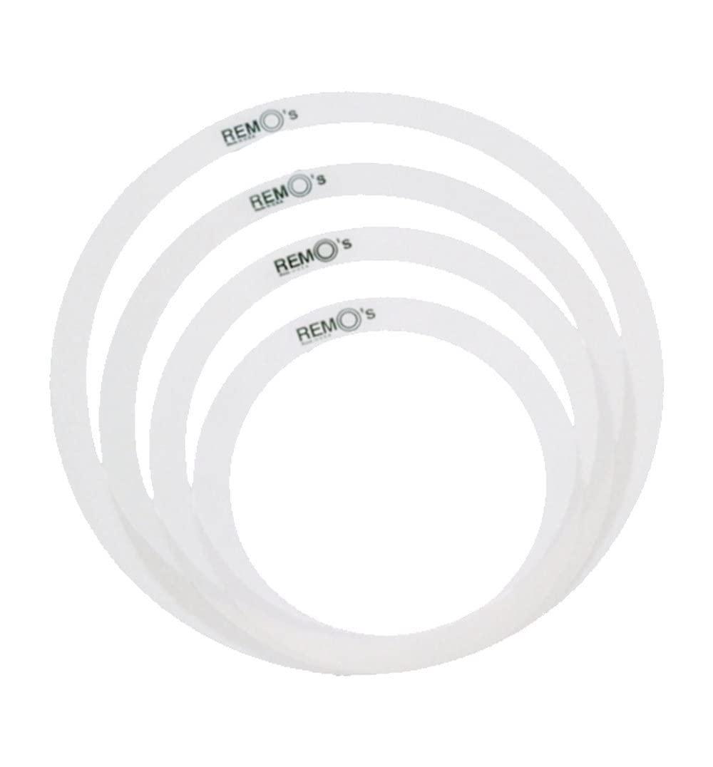 REMO RO-0244-00 Rem-O-Ring Set - 4 Pieces 1 x 10"", 1 x 12"", and 2 x 14"" - for Tom, Snare, and Floortom"