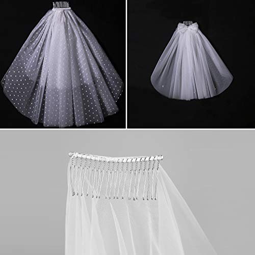 Senkary 10 Pieces 20 Teeth Hair Combs Metal Wire Hair Clip Comb Wedding Hair Comb Barrettes Bridal Veil Hair Comb Bulk, Silver - Thumbnail 4