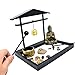 Tabletop Zen Rock Garden Meditating Statue Bell Rake Sand Candle Burner Tray Home Décor (SCZ01)