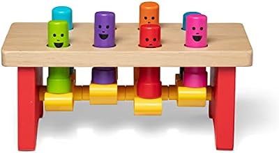 Banc À Marteler De Luxe, Banc de frappe avec un marteau,Jeux d'éveil et de Premier Âge, Jouet de développement,Cadeaux pour garçons ou fille de 2 3 4 ans, Jouets en bois