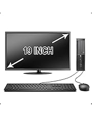 HP Elite Desktop PC Computer Intel Core i5 3.1-GHz, 8 gb Ram, 1 TB Hard Drive, DVDRW, 19 Inch LCD Monitor, Keyboard, Mouse, Wireless WiFi, Windows 10 (Renewed)
