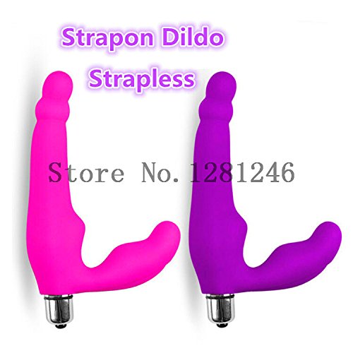Lordary Strapless Strapon Dildo Vibrator Lesbian Strapless Strap On Dong Penis Sex Products Sex Toys for Women,Male Prostate Massage Pink