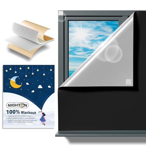 NIGHTON Portable Blackout Curtains 54"×48