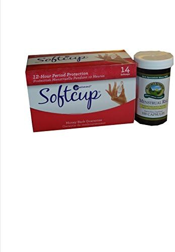 EvoFem Instead Disposable Softcup 14 count plus Nature's Sunshine Menstrual Reg for Heavy Menstruation