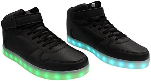 Transformania Toys Galaxy LED Shoes Light Up USB Charging High Top Lace &amp; Strap Sneakers