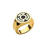 DC Comics Yellow Lantern Sinestro Fear Ring -  Gold Color Stainless Steel (Size)
