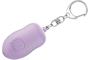 Outdoor Scream Alarm Keychain Set Effective Personal Safety Device for Hiking and Camping (Purple)