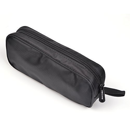 Case Star Â® Quality Nylon Slim Travel Organizer Carrying Zipper Bag Case Organizer for Notebook Laptop Macbook Chromebook USB Charging HDMI VGA Line In/Out Cable OTG Cord Capacitive Stylus (Black Nylon Bag)