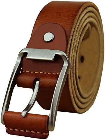 Heepliday Men's Genuine Leather Belt Casual Jeans Style 1.5" Wide