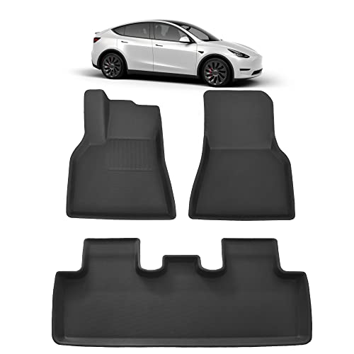 LDCRS Tesla Model Y Floor Mats 2023 2022 2021 All Weather Floor Mats