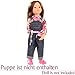 Gotz Denim Overalls with Flower Print Blouse, Matching Belt & Shoes for 18 to 19.5
