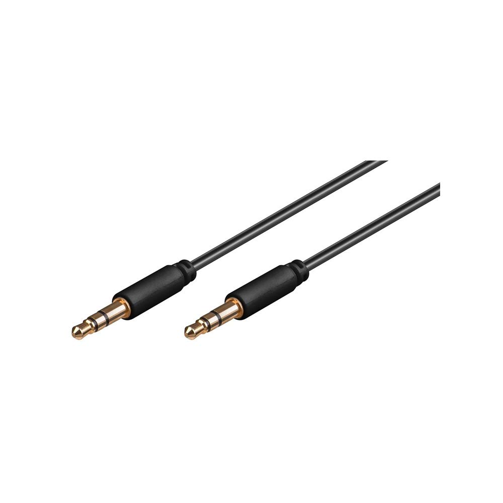 goobay 69116 Audio Connection Cable AUX, 3.5 mm Stereo 3-Pin Slim, CU - Jack 3.5 mm Male