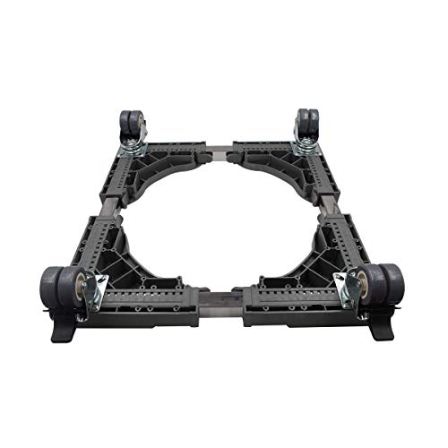 Universal Mobile Base Dolly Roller with 4 Double Wheels 8 Strong Feet Multi-Functional Adjustable Base for Adjustable Dryer, Washing Machine and Refrigerator (4 Double Wheels)