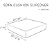 Hokway Couch Cushion Covers Stretch Cushion Covers Sofa Seat Cushion Slipcover Cushion Protector(Black, Small)