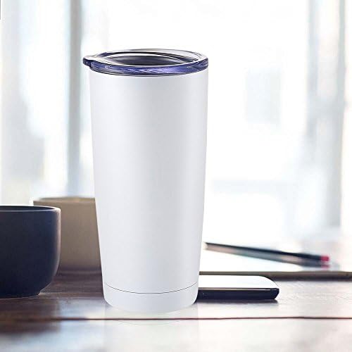 Funtend 20 oz. Stainless Steel Tumbler, Vacuum Insulated With Leak-proof Crystal Clear Lid Great For Ice & Hot Drink Travel Mug Coffee Cup For Home Office Outdoors
