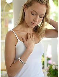 Mariell - Pulsera de boda con mosaico de circonita cúbica para novias y damas de honor