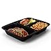 Homgeek 15-Pack Meal Prep Containers 3 Compartment BPA-Free Food Storage Stackable Reusable Microwave Dishwasher & Freezer Safe Bento Lunch Boxes with Airtight Leads for Portion Control